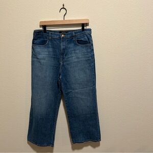 J Brand Classic Blue Joan Crop Wide Leg Jeans